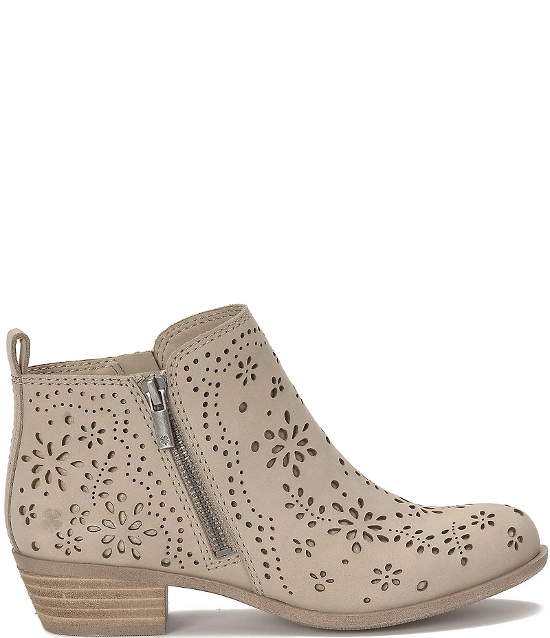 Lucky Brand Basel Perforated Block Heel Booties