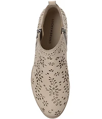 Lucky Brand Basel Perforated Block Heel Booties