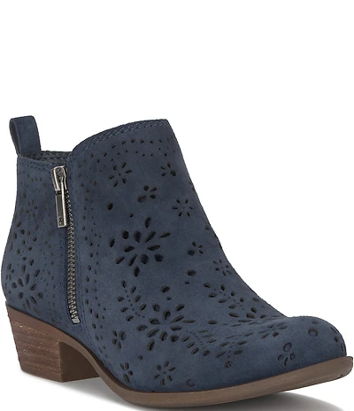 Lucky Brand Basel Perforated Block Heel Booties