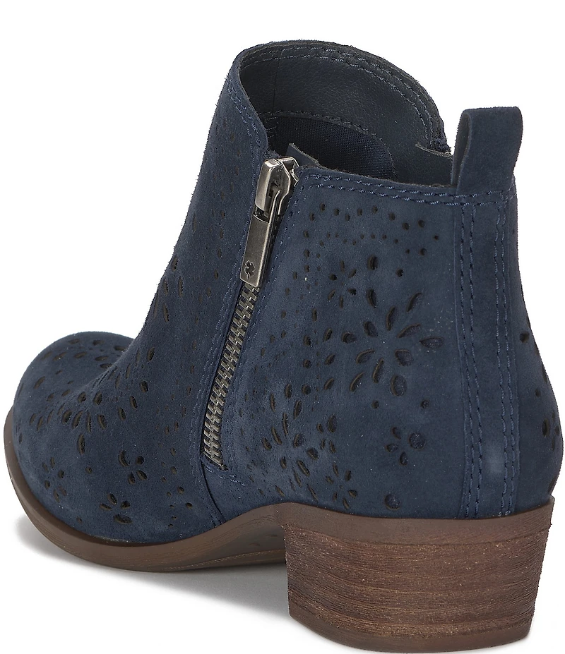 Lucky Brand Basel Perforated Block Heel Booties