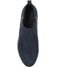 Lucky Brand Basel Perforated Block Heel Booties