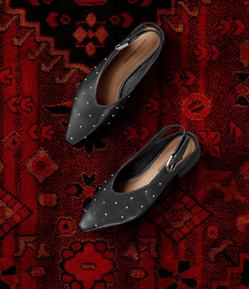 Lucky Brand Brigeet Studded Slingback Mule Pumps