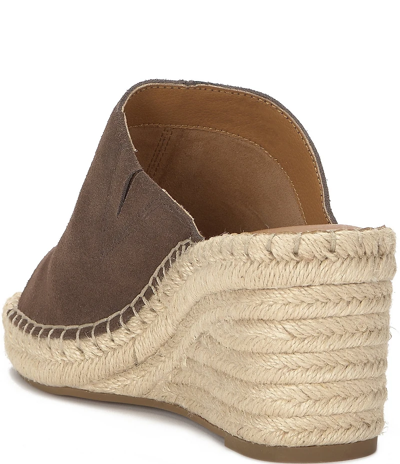 Lucky Brand Cabriah Suede Espadrille Wedge Slide Sandals