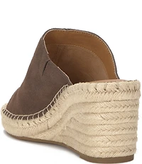 Lucky Brand Cabriah Suede Espadrille Wedge Slide Sandals