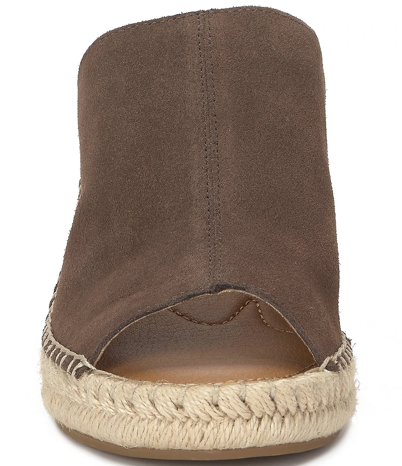Lucky Brand Cabriah Suede Espadrille Wedge Slide Sandals