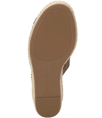 Lucky Brand Cabriah Suede Espadrille Wedge Slide Sandals