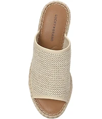 Lucky Brand Cabriah Woven Espadrille Wedge Slide Sandals