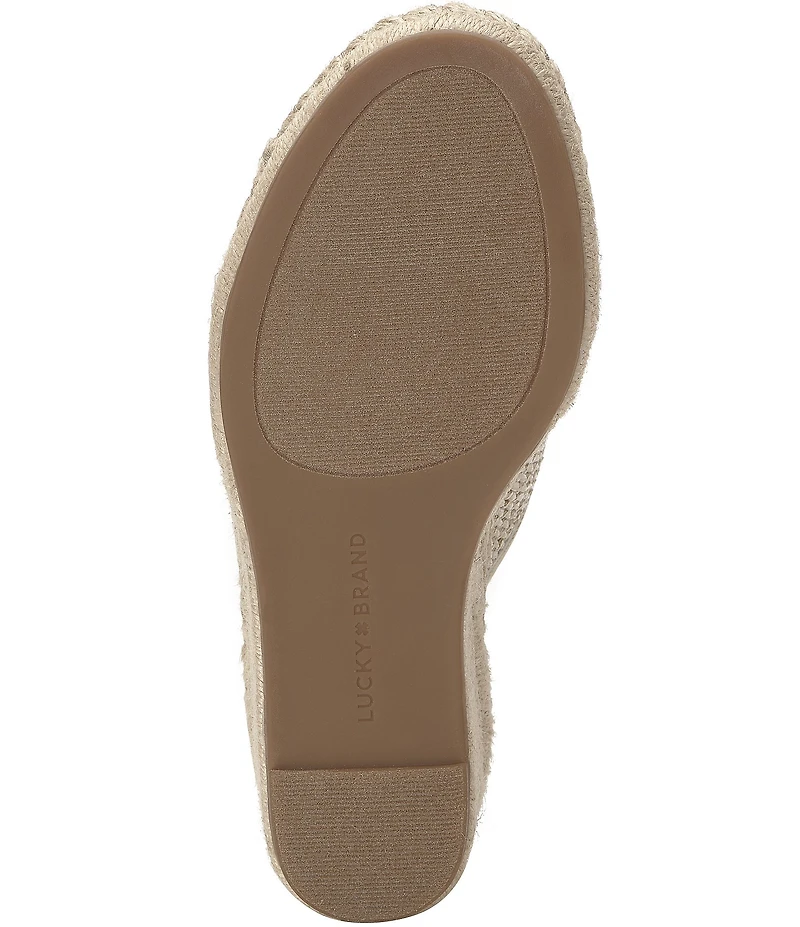 Lucky Brand Cabriah Woven Espadrille Wedge Slide Sandals