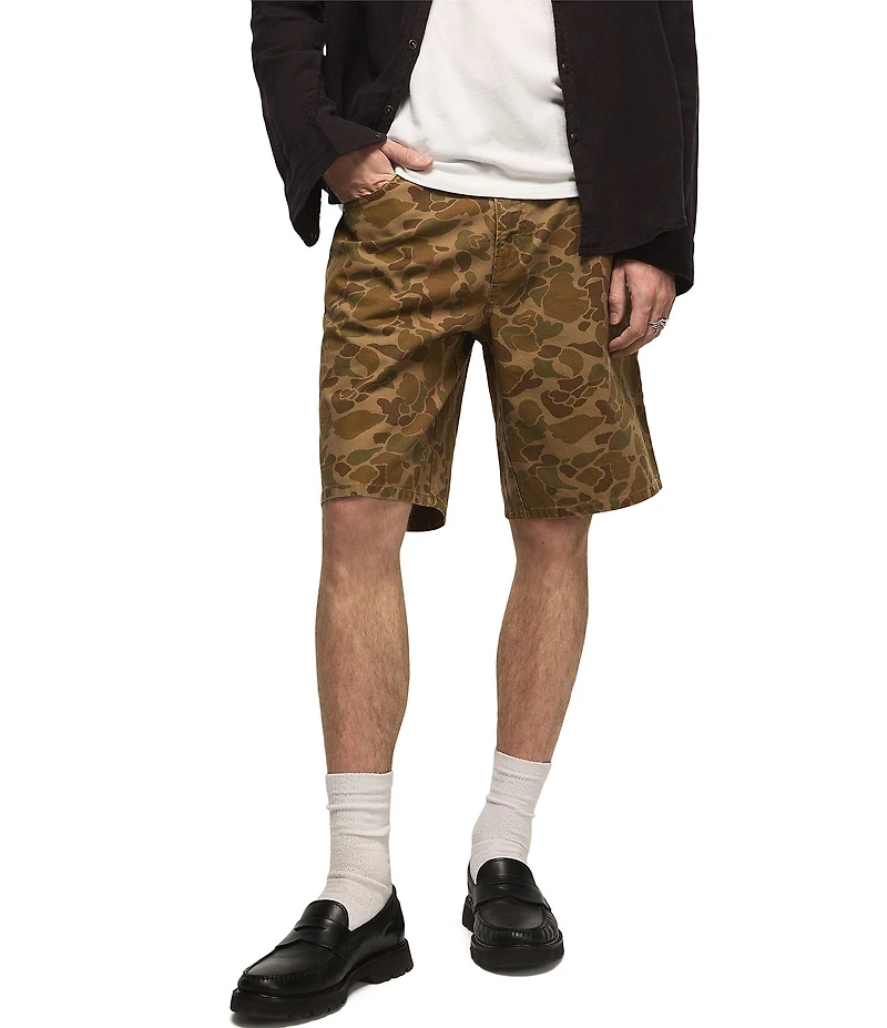 Lucky Brand Camouflage Printed 10#double; Inseam Canvas Shorts