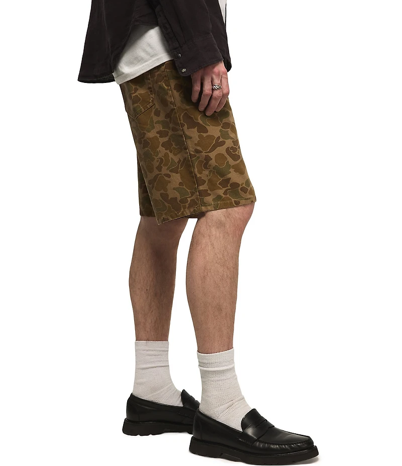 Lucky Brand Camouflage Printed 10#double; Inseam Canvas Shorts