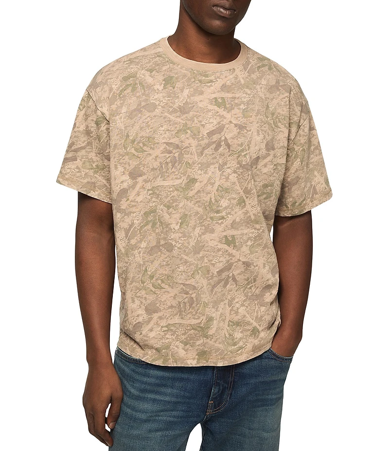 Lucky Brand Camouflage Printed Short Sleeve T-Shirt