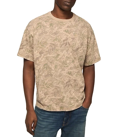 Lucky Brand Camouflage Printed Short Sleeve T-Shirt