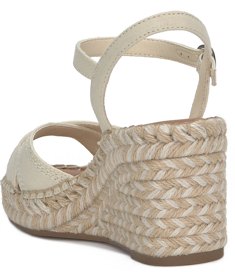 Lucky Brand Candyr Linen Espadrille Wedge Sandals