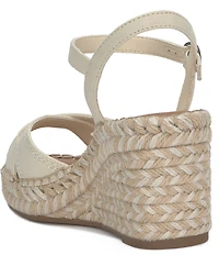 Lucky Brand Candyr Linen Espadrille Wedge Sandals