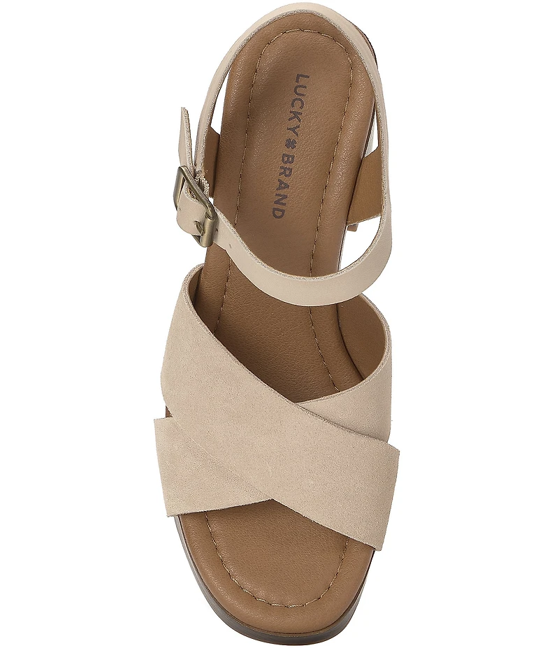Lucky Brand Carsen Cross Strap Platform Sandals