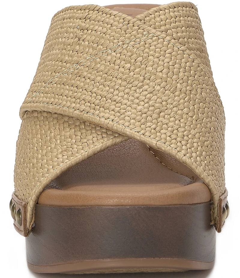 Lucky Brand Casyna Cross Strap Studded Heel Slide Sandals