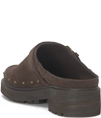 Lucky Brand Caytina Suede Studded Clogs