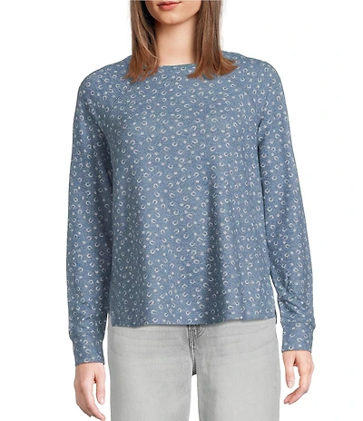 Lucky Brand Cloud Soft Knit Crew Neck Long Sleeve Top