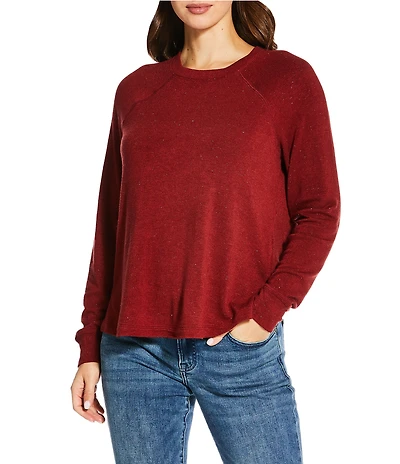 Lucky Brand Cloud Soft Stretch Knit Crew Neck Long Sleeve Top