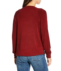 Lucky Brand Cloud Soft Stretch Knit Crew Neck Long Sleeve Top