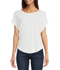 Lucky Brand Scoop Neck Short Sleeve Slouchy Round Hem T-Shirt