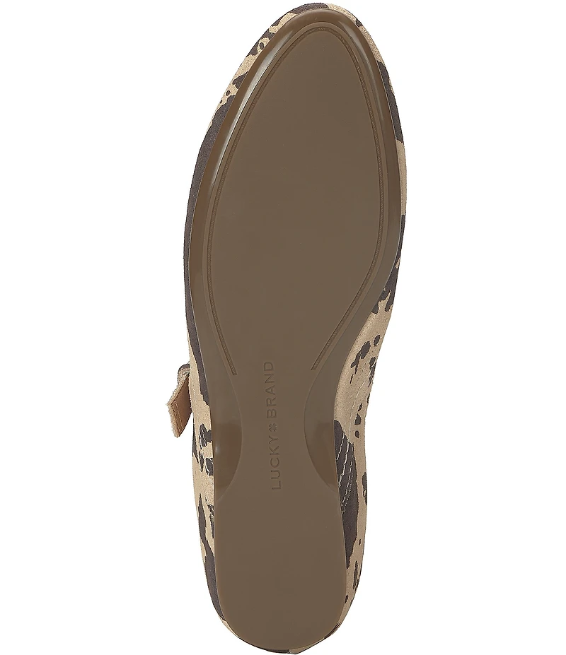 Lucky Brand Cyrena Cow Print Mary Jane Flats