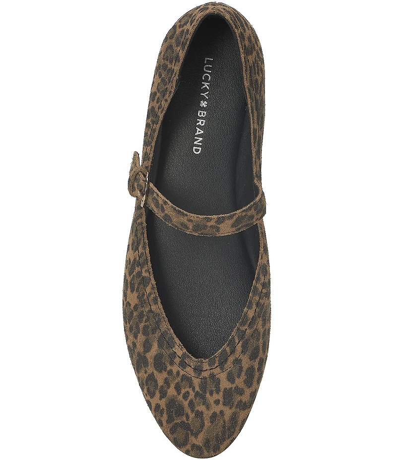 Lucky Brand Cyrena Leopard Print Mary Jane Flats