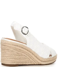 Lucky Brand Cyrila Embroidered Slingback Espadrille Wedge Sandals