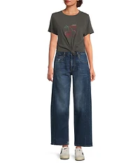 Lucky Brand Denim Barrel Leg Cropped Jeans