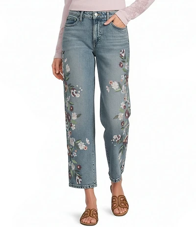 Lucky Brand Denim Legend Embroidered Baggy Ankle Length Jeans