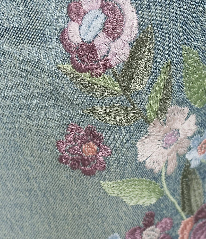 Lucky Brand Denim Legend Embroidered Baggy Ankle Length Jeans