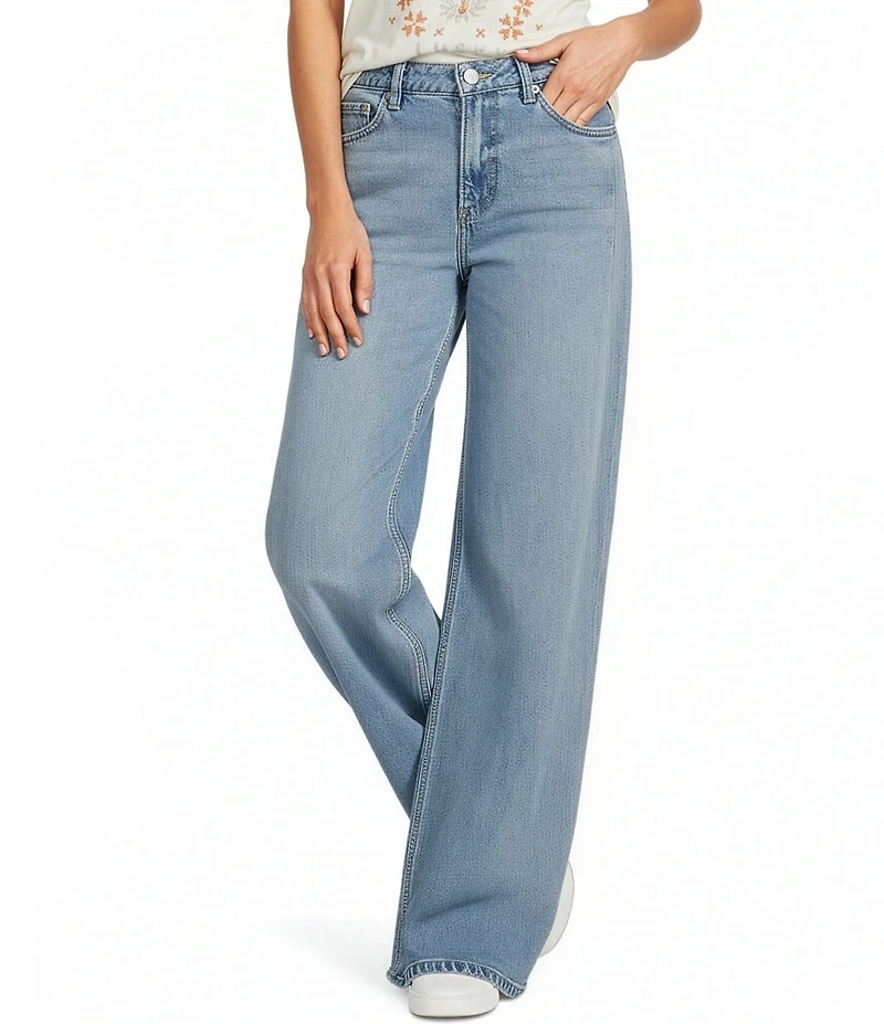 Lucky Brand Denim Luxe Palazzo High Rise Wide Leg Full Length Jeans