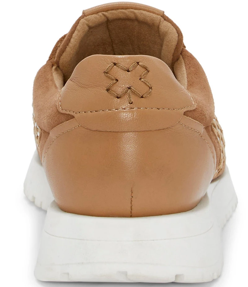 Lucky Brand Deva Woven Leather Lace Up Sneakers