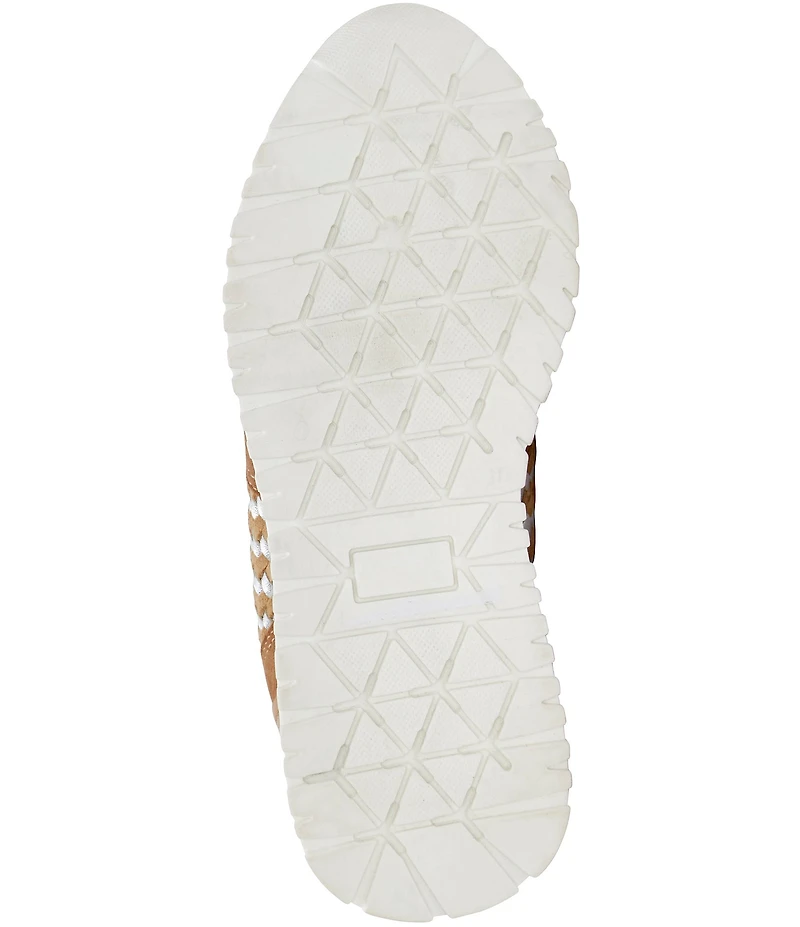 Lucky Brand Deva Woven Leather Lace Up Sneakers