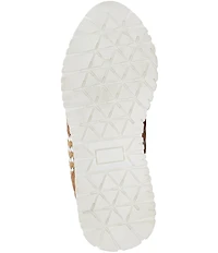 Lucky Brand Deva Woven Leather Lace Up Sneakers
