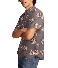Lucky Brand Dice Printed Short Sleeve Woven Shirt
