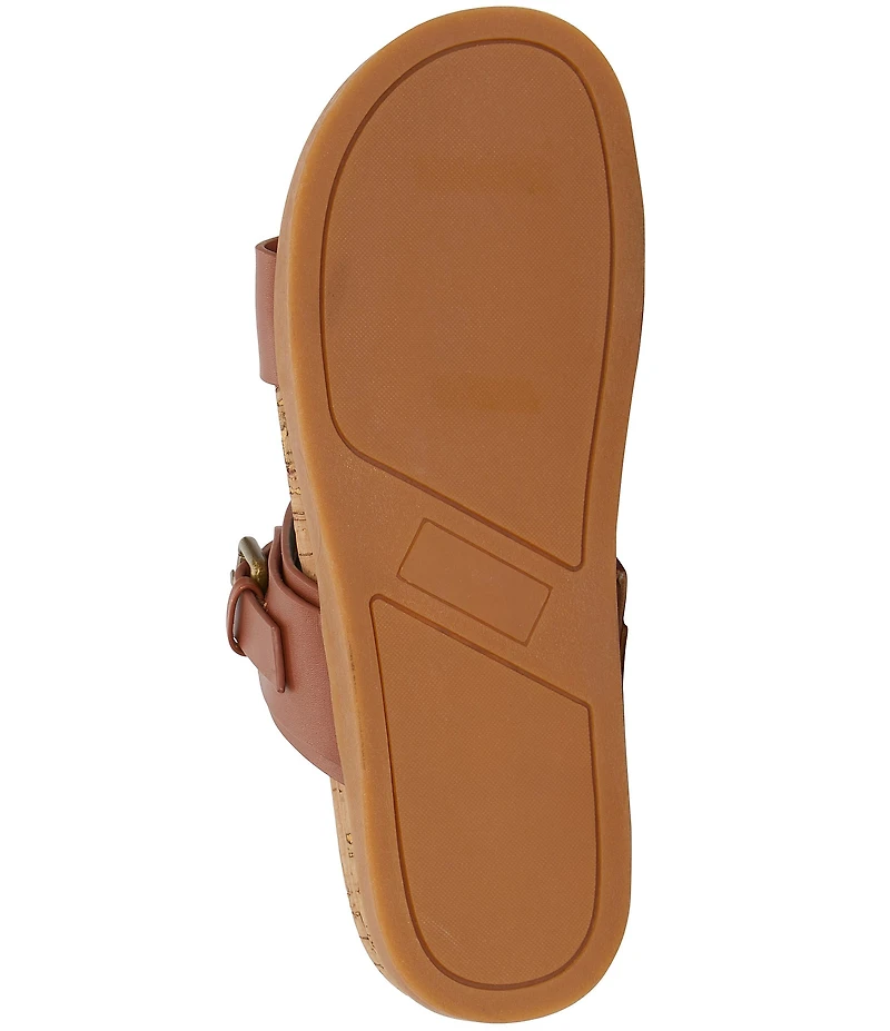 Lucky Brand Dineesa Studded Leather Double Band Flat Sandals