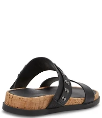 Lucky Brand Dineesa Studded Leather Double Band Flat Sandals