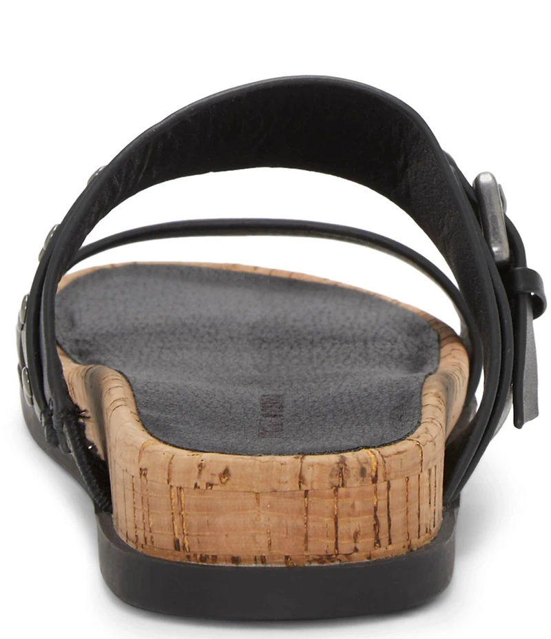 Lucky Brand Dineesa Studded Leather Double Band Flat Sandals