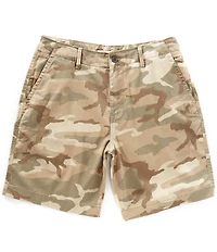 Lucky Brand Flat Front Camouflage Printed 9#double; Twill Shorts