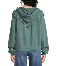 Lucky Brand Fleece Hoodie Long Sleeve Top