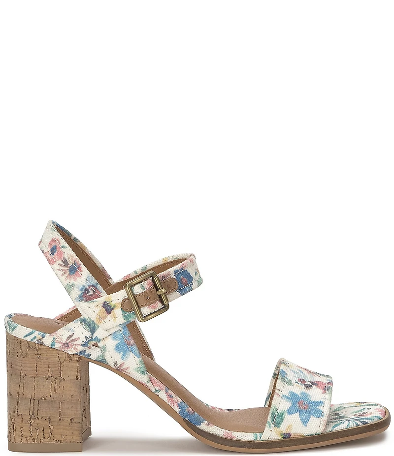 Lucky Brand Hallia Floral Ankle Strap Sandals