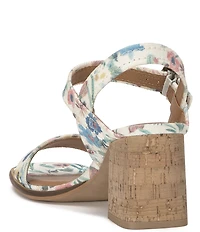 Lucky Brand Hallia Floral Ankle Strap Sandals