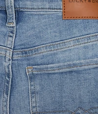 Lucky Brand Here We Go Stretch Denim Mid Rise Wide Leg Jeans