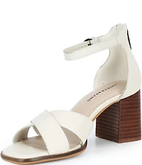 Lucky Brand Herrika Cross Band Block Heel Sandals