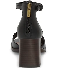 Lucky Brand Herrika Cross Band Block Heel Sandals