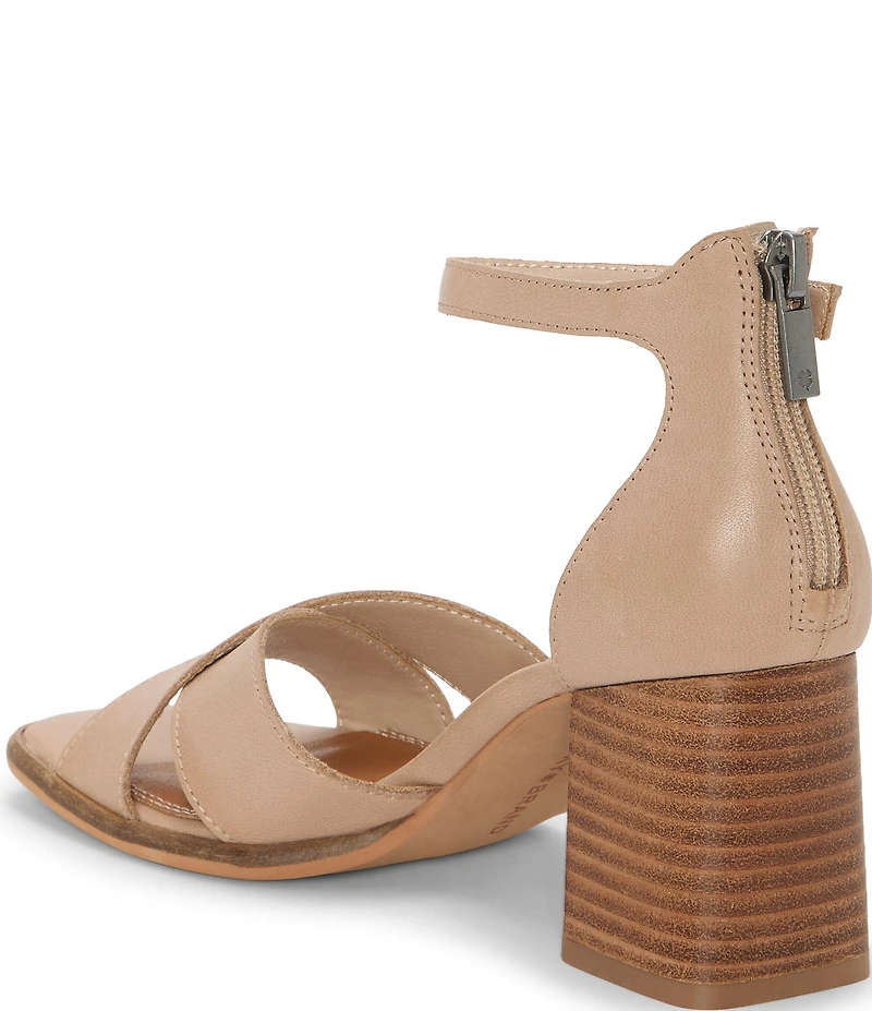 Lucky Brand Herrika Cross Band Block Heel Sandals