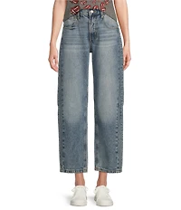 Lucky Brand High-Rise Ankle Length Barrel Wide Leg Jeans