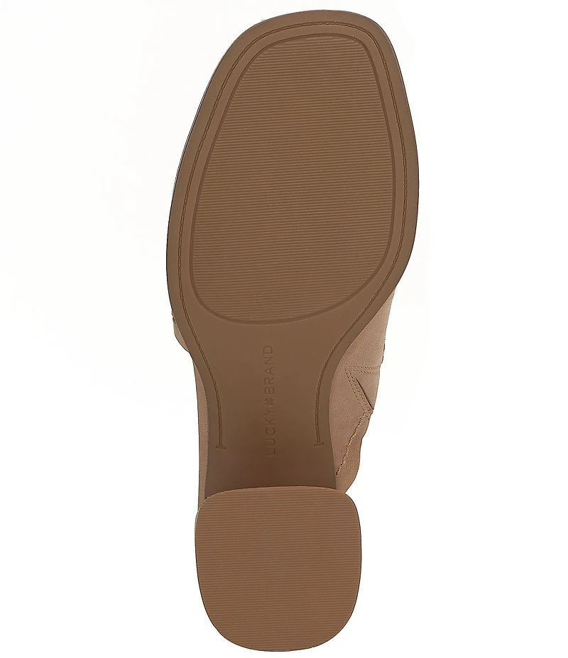 Lucky Brand Jamira Asymmetrical Leather Slide Sandals