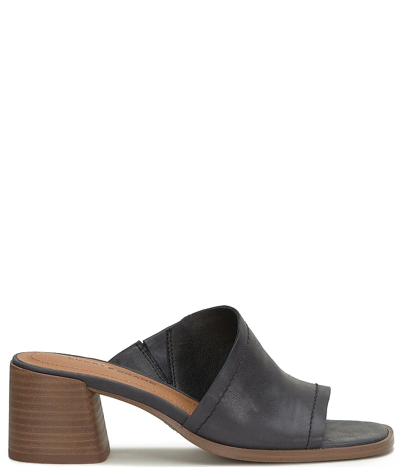 Lucky Brand Jamira Asymmetrical Leather Slide Sandals
